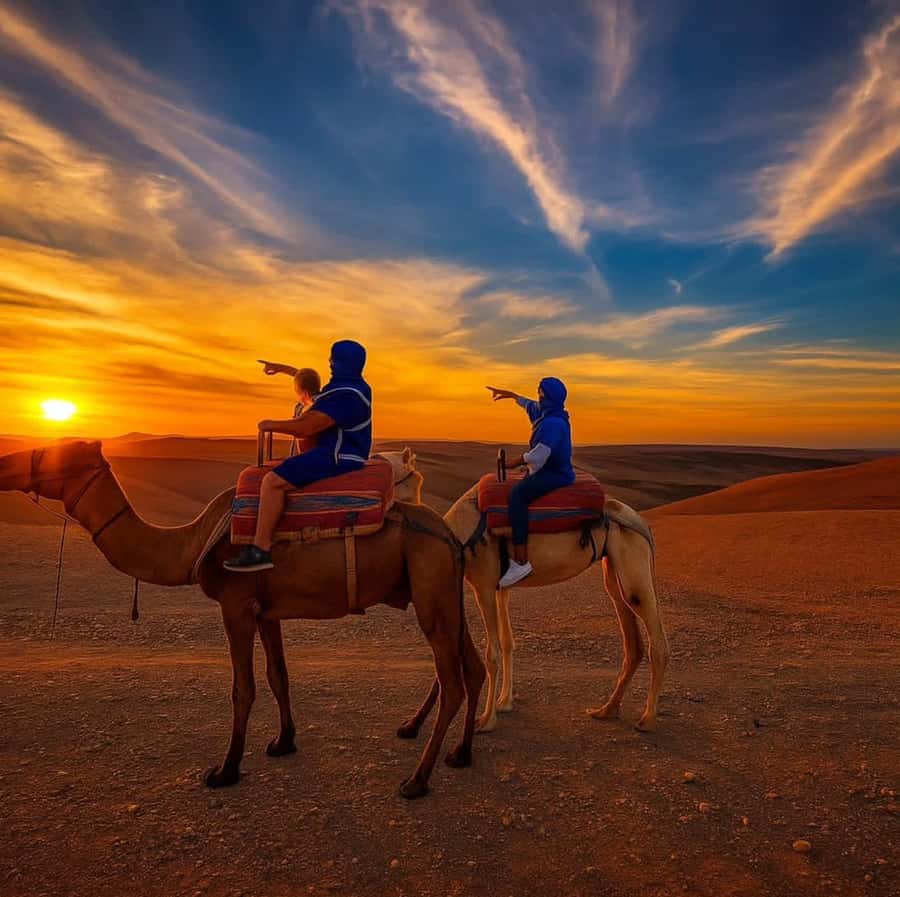 Agafay Desert & Atlas Mountain & Camel Ride Day Trip & Lunch - Walking through Berber villages