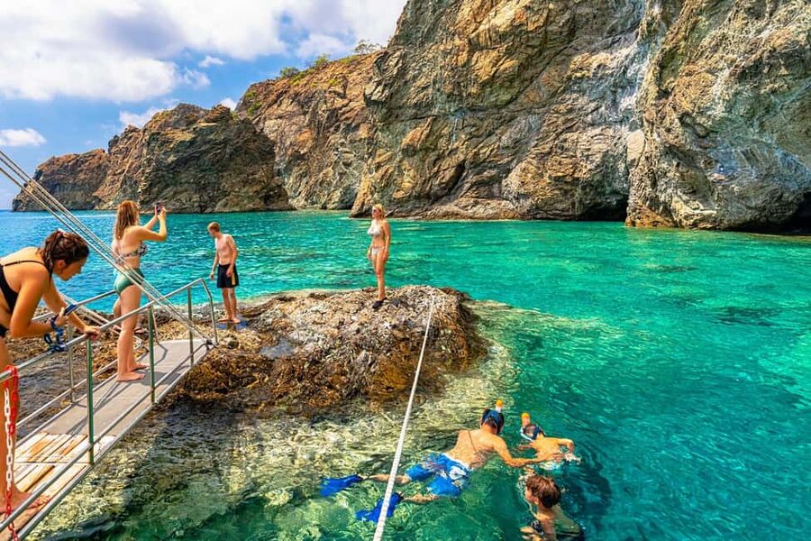 Antalya: Lara Pirate Boat Day Trip w/ Lunch & Soft Drink - The first cruise and the Mediterranean swimming stops