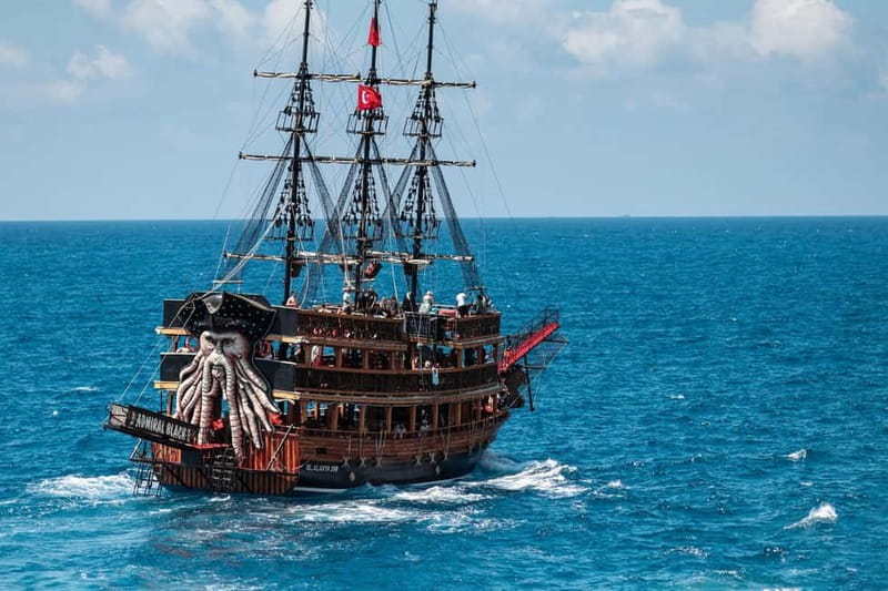 Antalya: Lara Pirate Boat Day Trip w/ Lunch & Soft Drink - Hotel pickup from Lara and the morning start