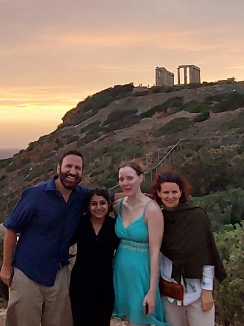 Athens: Sounio Poseidon Temple and Athenian Riviera Day Trip - Watching the sunset over the Aegean