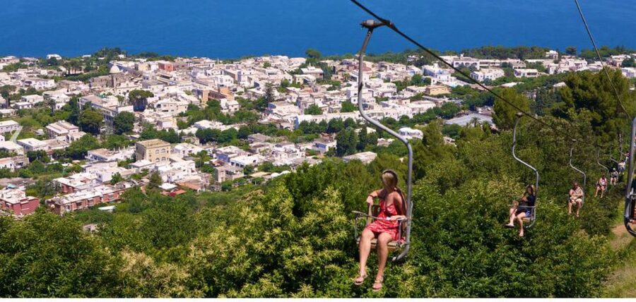 Capri: DIY Day Trip with Blue Grotto, Funicular & Lunch - Mount Solaro by chairlift