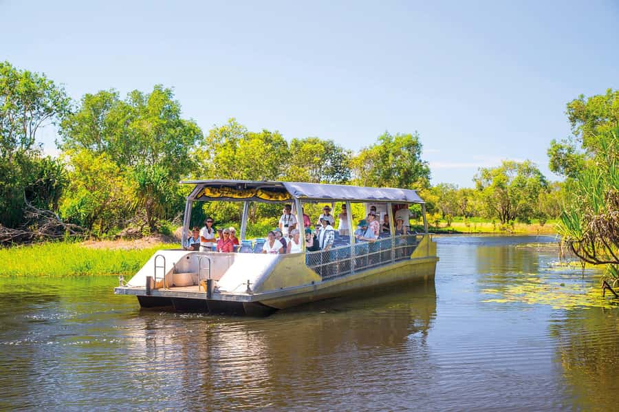 Darwin: Kakadu & Nourlangie Day Trip Plus Billabong Cruise - Yellow Water Billabong, crocodiles, and birds