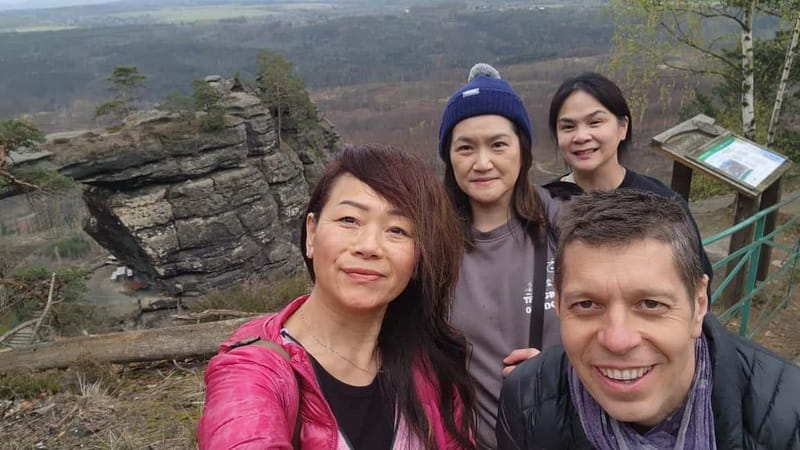 Day trip from Prague to Bohemian and Saxon Switzerland - Walking to Pravčická Gate