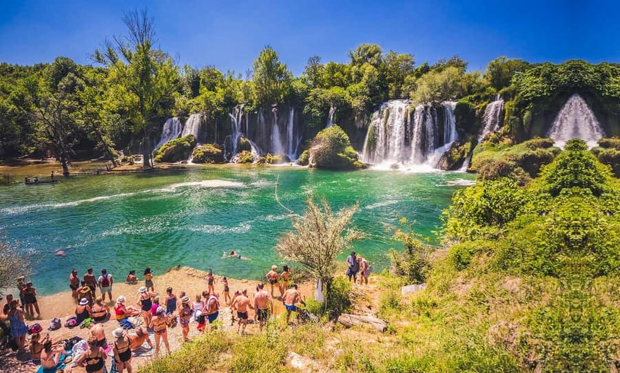 Dubrovnik: Mostar & Kravica Waterfalls Day Trip - Pickup from Dubrovnik and the long ride east