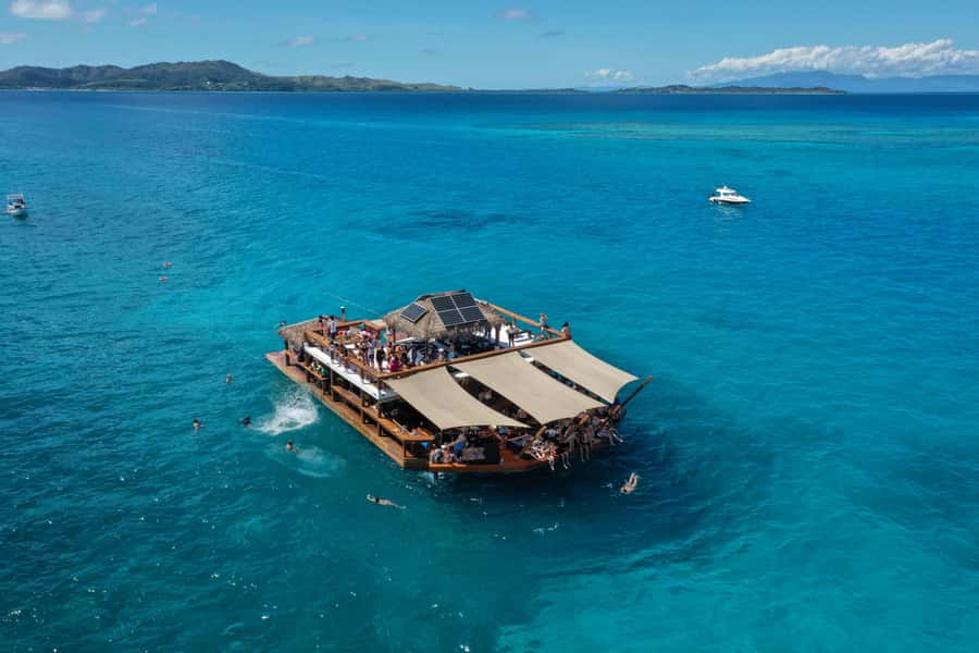Fiji: Cloud 9 Floating Bar and Pizzeria Day Trip - Swimming, Snorkeling, and the High Jump