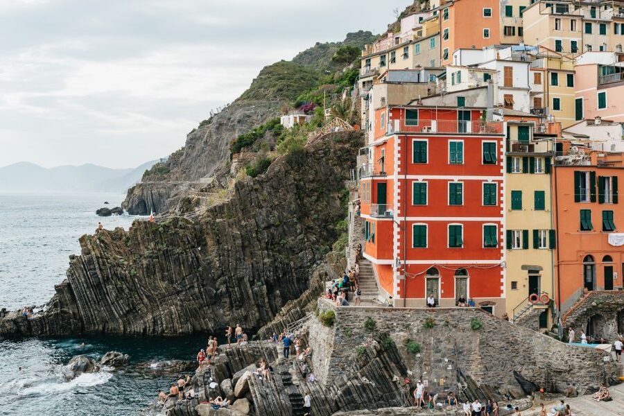 Florence: Cinque Terre Day Trip with Optional Hiking or Pisa - The boat shows the coast from the water