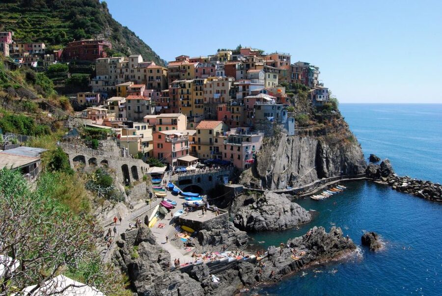 Florence: Cinque Terre Day Trip with Optional Street Food - Riomaggiore: harbor views and steep streets