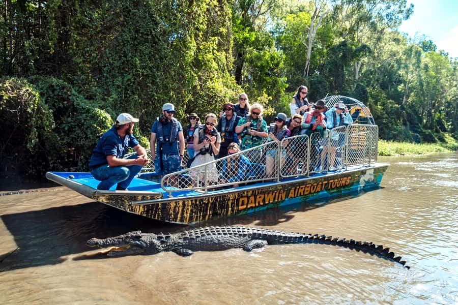 From Darwin: Top End Helicopter Ride & BBQ Cruise Day Trip - Seeing the floodplains from a helicopter
