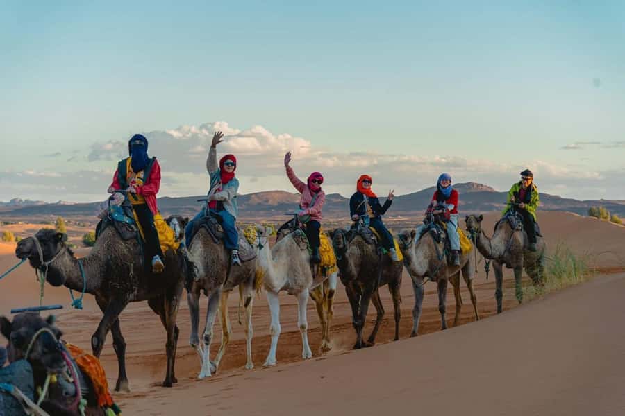 From Fes: 4-Day Trip to Marrakech via Merzouga & Gorges - Ait Ben Haddou and the High Atlas crossing