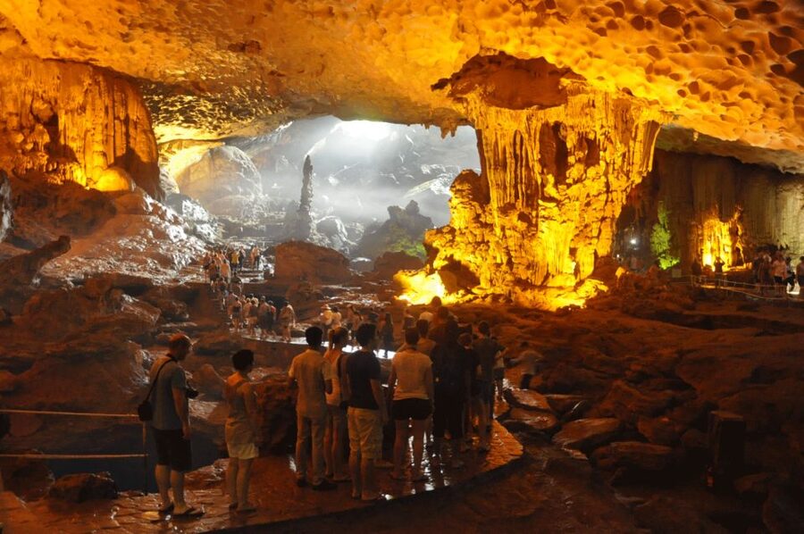 From Hanoi: Halong Bay Day Trip w/ Cave, Island & Kayak - Vietnamese lunch with a view