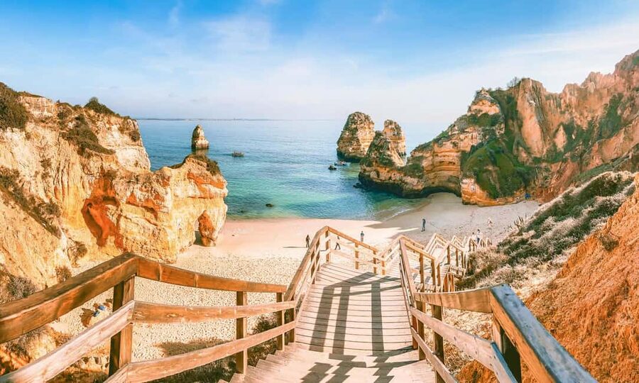 From Lisbon: Private Day Trip to Algarve with Hotel Pick Up - Ponta da Piedade and the cliffs near Lagos