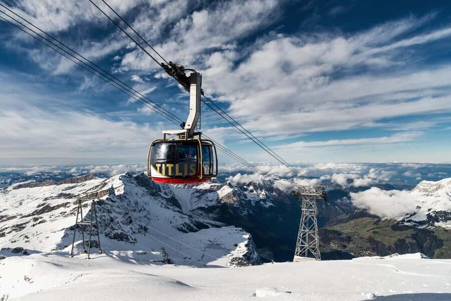From Lucerne: Mount Titlis Day Trip with Cable Car Ride - From Lucerne to Engelberg by coach
