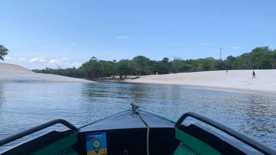From Manaus: Negro River Half-Day Trip - A white-sand beach with warm Negro River water