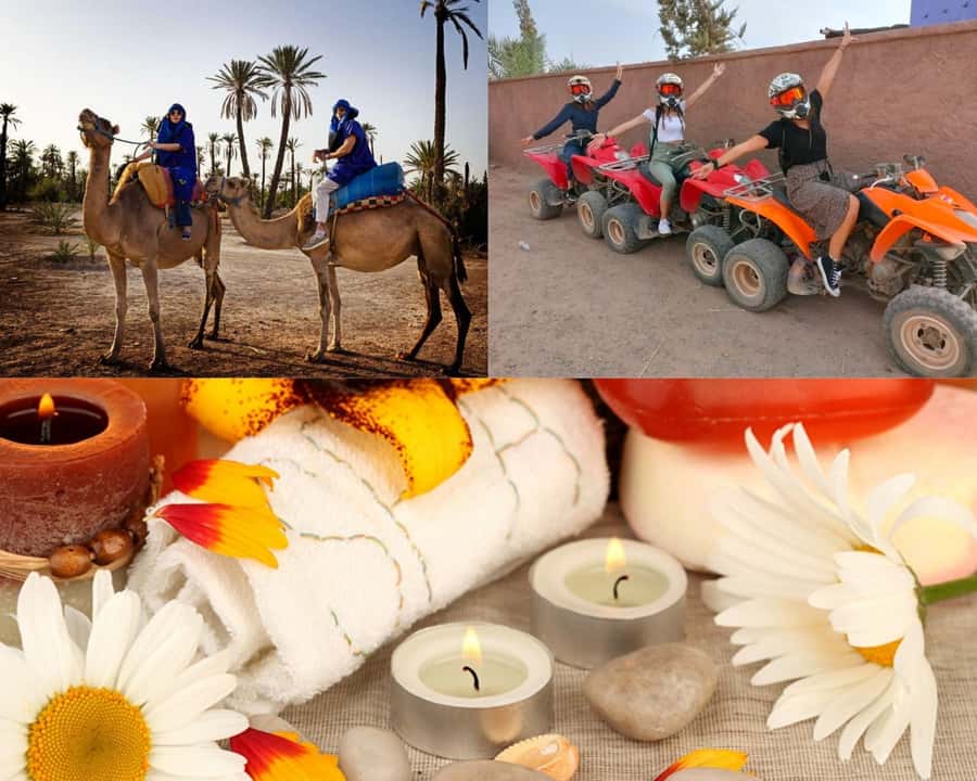 From Marrakech: Camel Ride, Quad Bike & Spa Full-Day Trip - A one-hour camel ride among palms and orange trees
