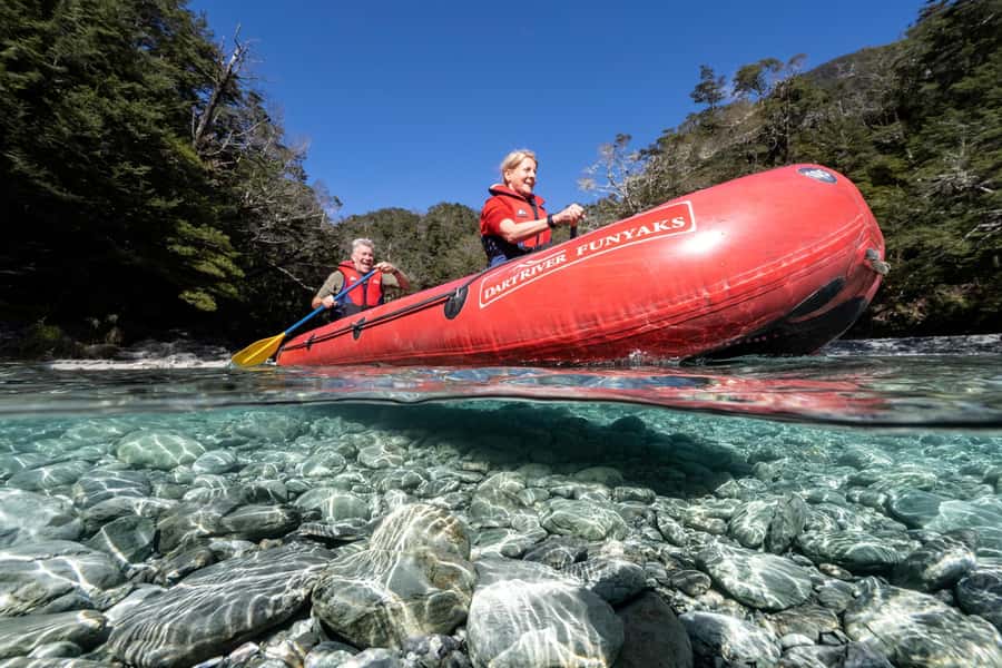 From Queenstown: Dart River Canoe & Jet Boat Day Trip - Rockburn Chasm, clear water, and a proper wilderness lunch