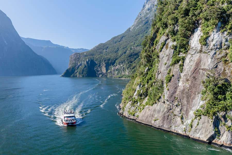 From Queenstown: Milford Sound Day Trip on Premium Coach - The Milford Road is the main attraction before the cruise