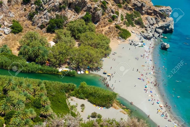 From Rethymno/Chania: Day Trip to Preveli Palm Beach - The boat from Damnoni to Preveli Beach