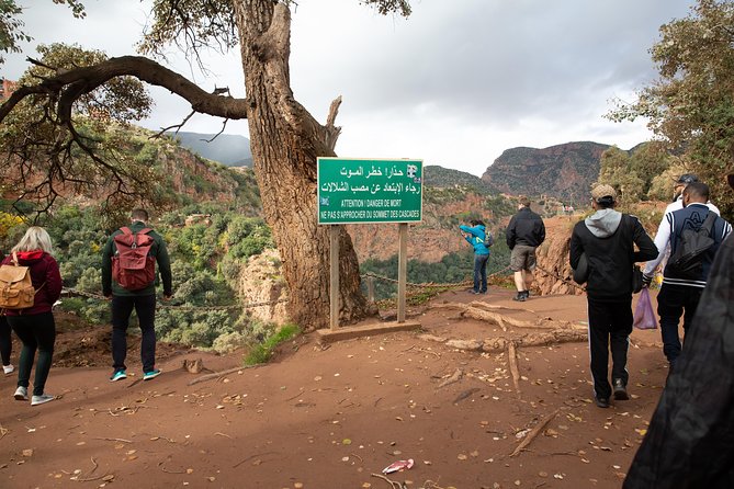 Full Day Trip To Ouzoud Waterfalls From Marrakech & Boat Tour - First views of the 110-meter Ouzoud Falls