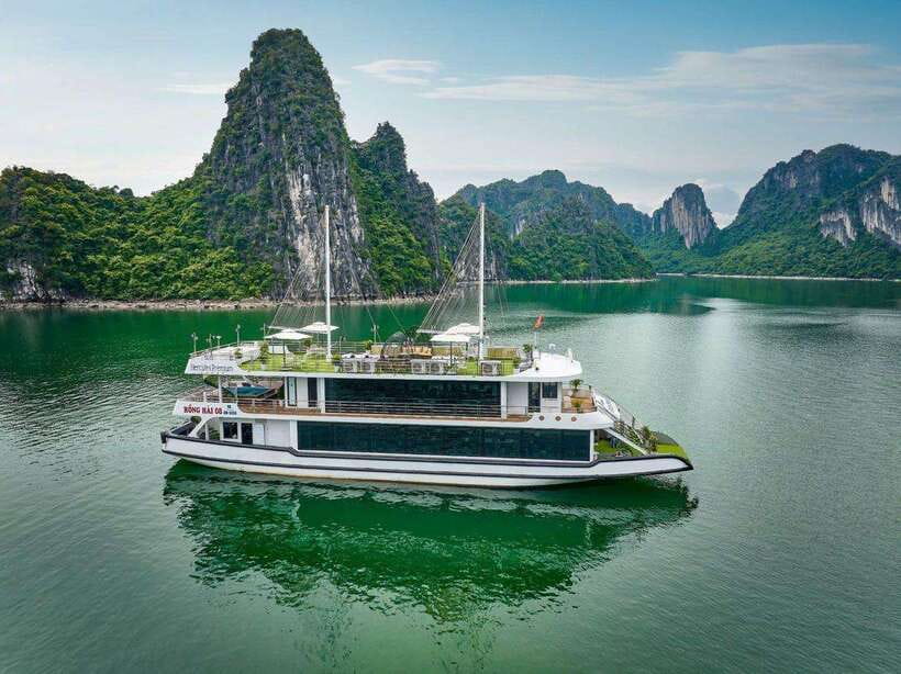 Hanoi: Ha Long Bay Day Trip - Luxury Cruise & Buffet Lunch - Buffet lunch among the limestone islands