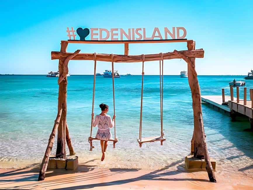 Hurghada:Eden Island Full-Day Trip with Water sports & Lunch - Sailing from Hurghada across the Red Sea