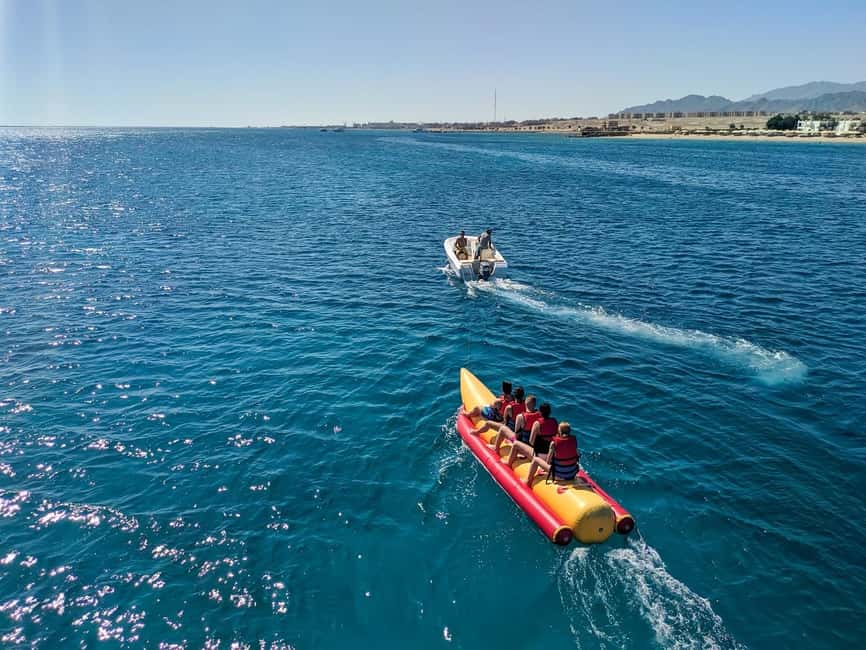 Hurghada: Orange Bay Day Trip with Water Sports and Lunch - Two snorkeling stops with real support in the water