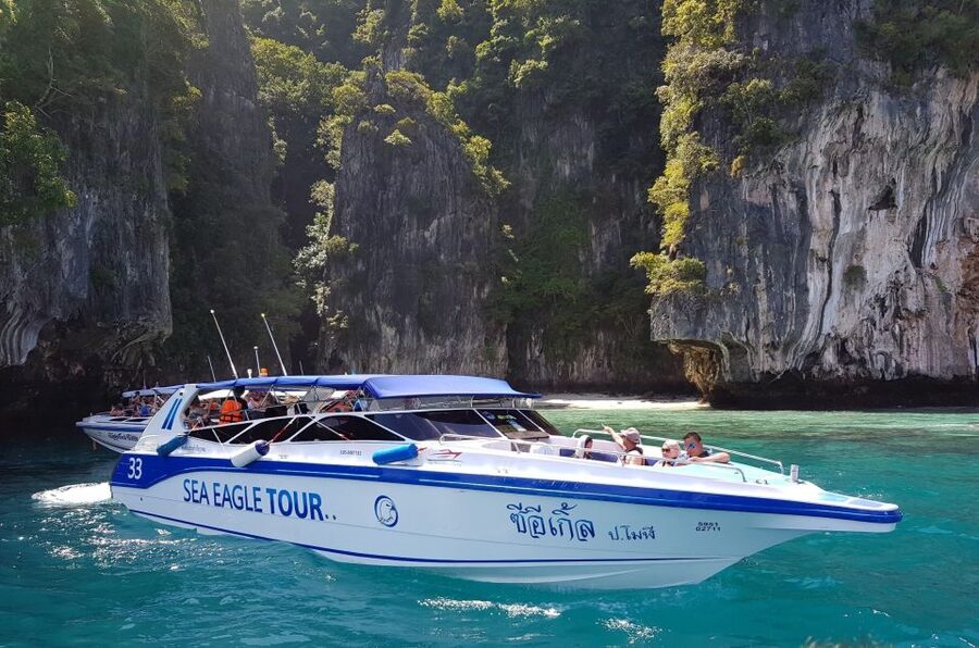 Krabi: 4 Islands Day Trip by Speedboat Including Lunch Box - Chicken Island: snorkeling and the famous rock