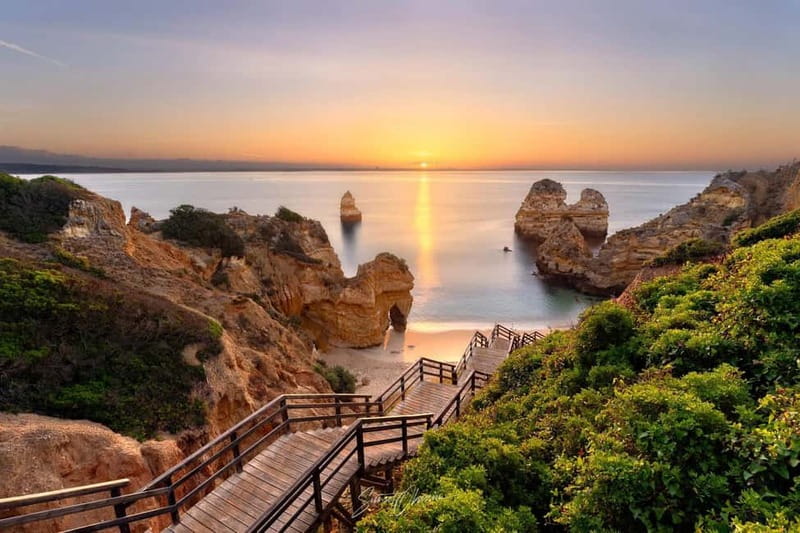 Lisbon: Algarve, Benagil Cave, Carvoeiro & Lagos Day Trip - Benagil Cave: beautiful from land, optional by water