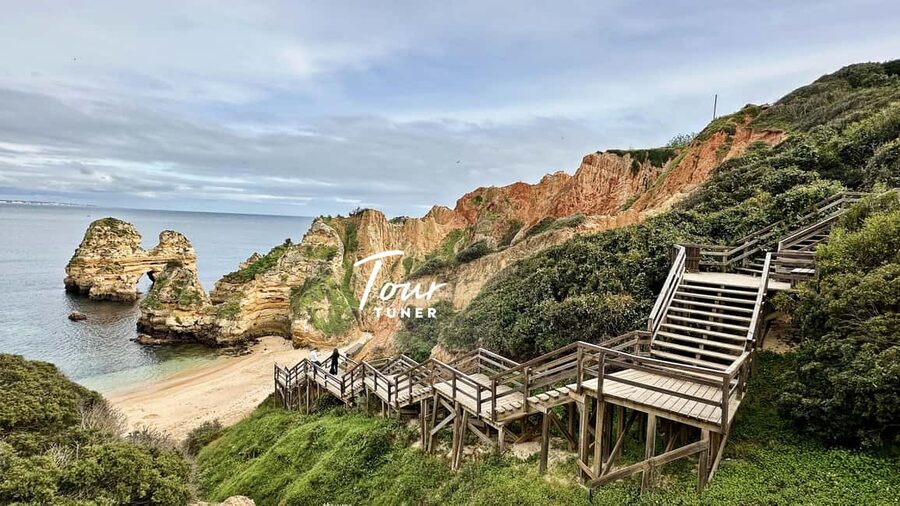 Lisbon: Day Trip To Algarve, Benagil Cave, Carvoeiro & Lagos - Benagil Beach and the cave viewpoint