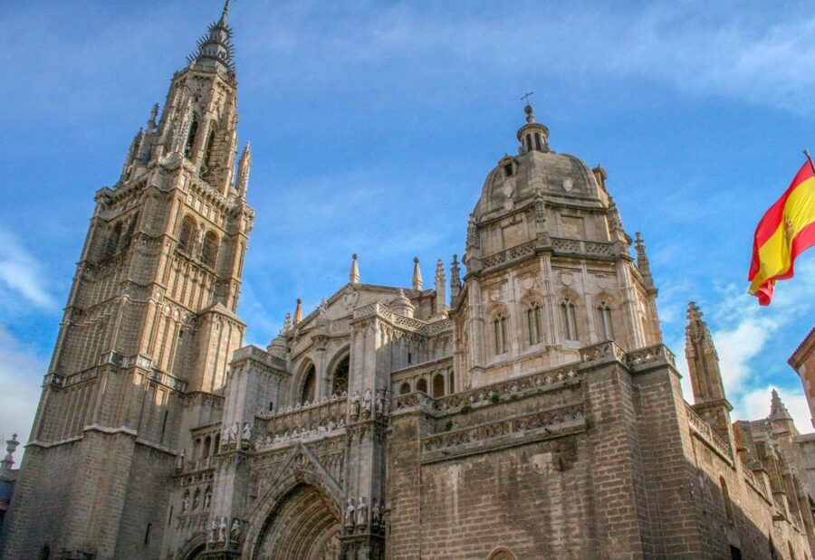 Madrid: Toledo Day Trip with Winery Visit and Wine Tasting - San Juan de los Reyes and the cathedral exterior