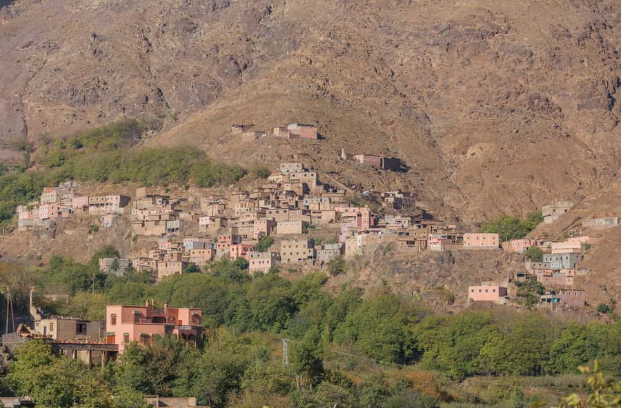 Marrakech Day trip Atlas Mountains & Agafay Desert - Waterfalls, valleys, and views toward Toubkal