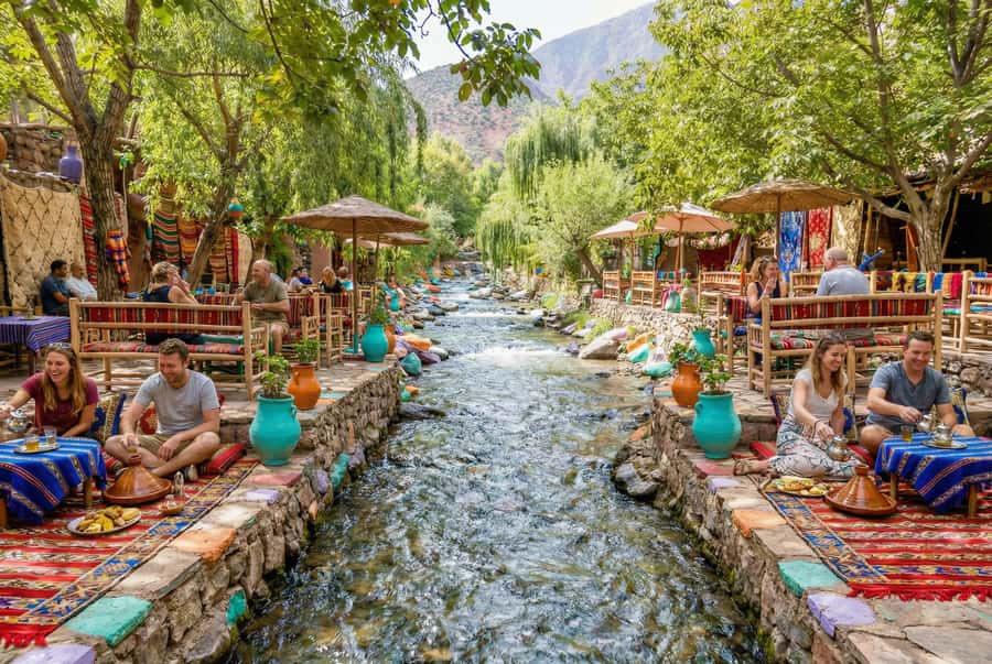 Marrakesh: Ourika Waterfalls, Atlas Mountains, Lunch + Guide - Seeing argan oil made at Amal Ourika Cooperative
