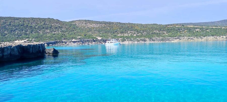 Pafos,Blue Lagoon,Latchi,day trip, coach boat+waterslide. - Latchi Harbor and the boat cruise