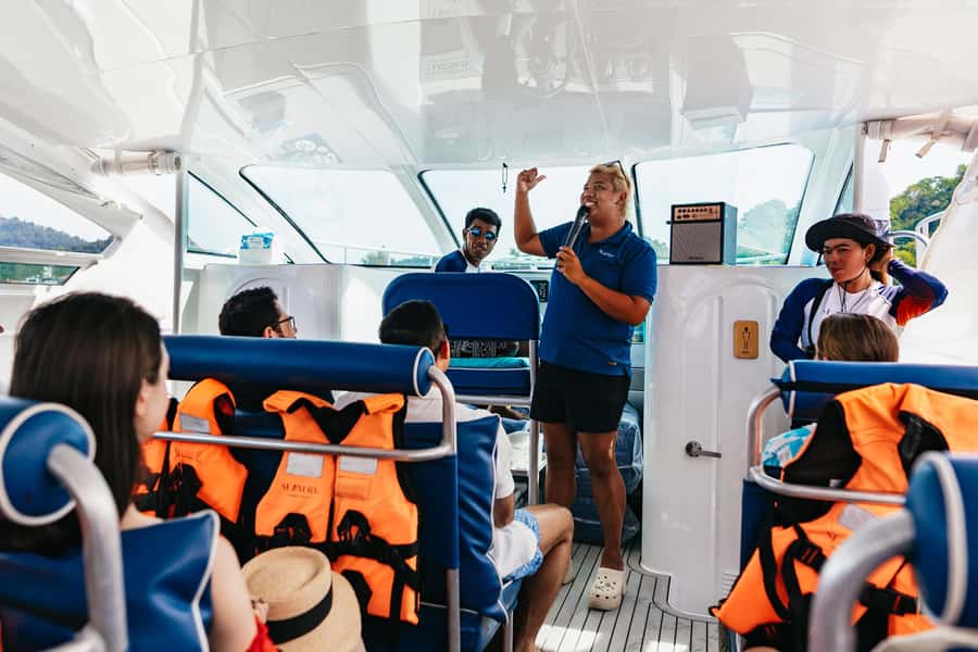 Phuket: Phi Phi Islands Day-Trip by Speed Catamaran - Maiton Island and the sunset ride home