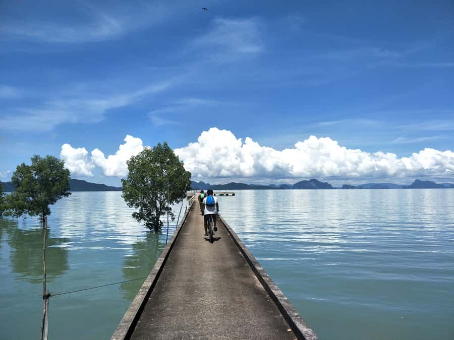 Phuket: Yao Island Cycling and Beach Day-Trip - Passing through a fishing village on stilts