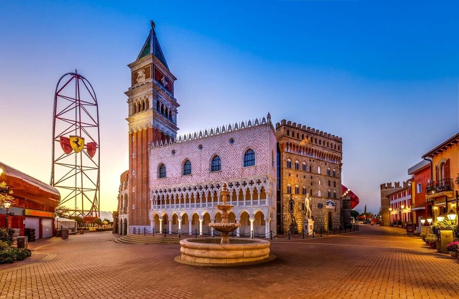 PortAventura and Ferrari Land: Full-Day Trip from Barcelona - Shows, water rides, and a break from coasters