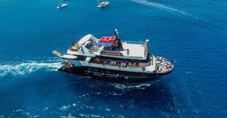 Rhodes: Lindos Cruise with 2 Swim Stops - Swimming at Anthony Quinn Bay