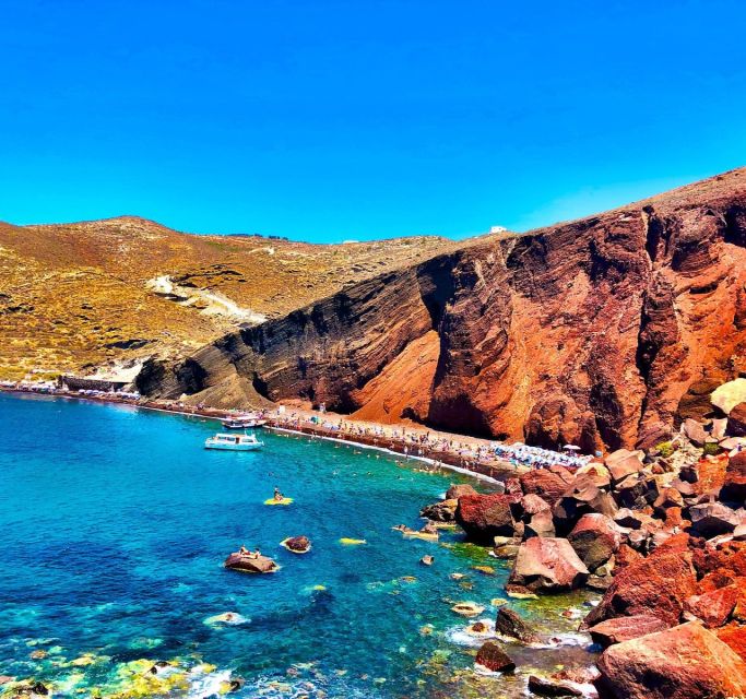 Santorini: Guided Island Day Trip with Beach Visit - Red Beach is a short sightseeing break