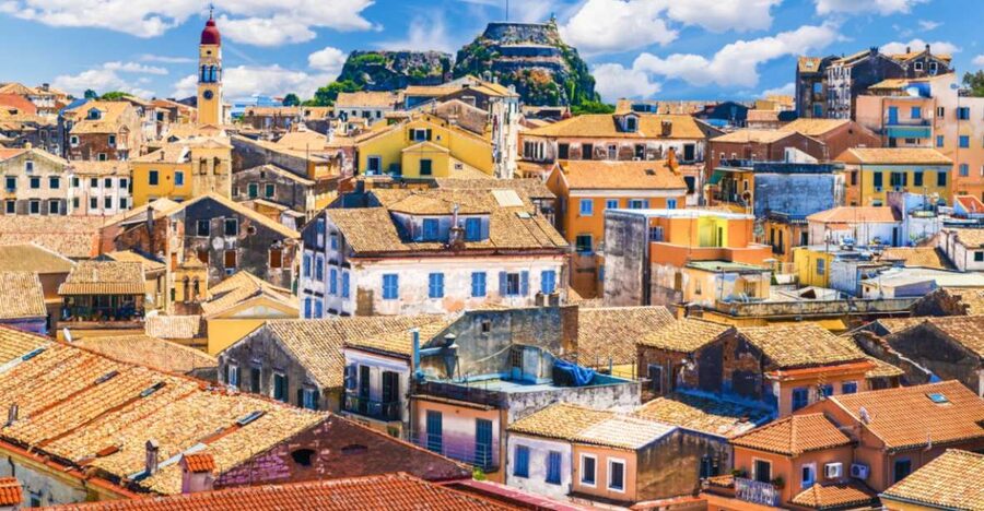 Saranda: Corfu Town and Palaiokastritsa Day Trip with Cruise - Palaiokastritsa, where cliffs meet clear water