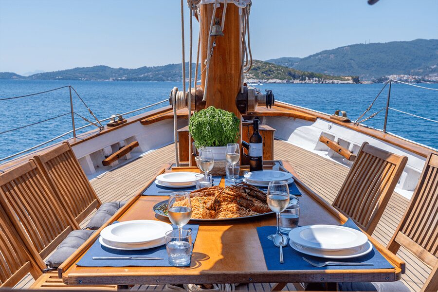 Skiathos: Wooden Sailboat Full- or Half-Day Trip with Meal - Kastani Beach and the Mamma Mia connection