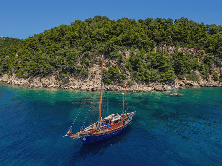 Skiathos: Wooden Sailboat Full- or Half-Day Trip with Meal - Full-day cruise or sunset half-day?