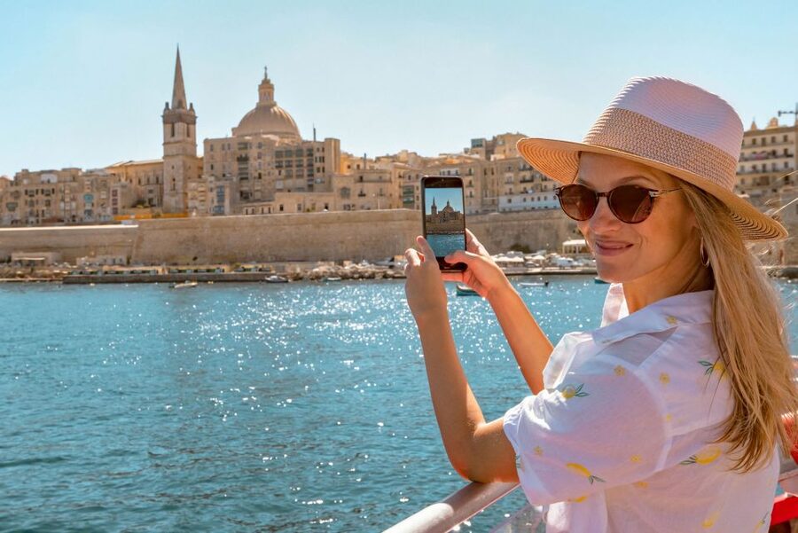 Sliema or St. Paul's Bay: Best of Gozo and Comino Day Trip - Mġarr Harbour and the bus across Gozo