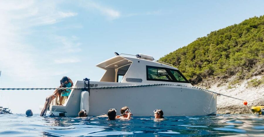 Split: Blue Cave, Vis & Hvar Full-Day Trip by Speedboat - Budikovac and the long swim break