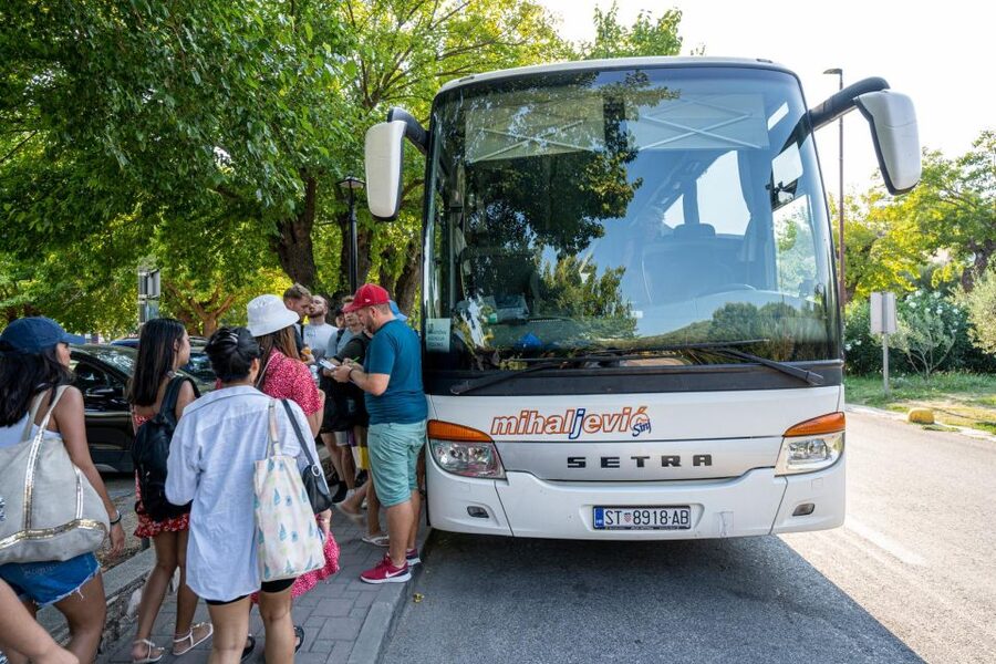 Split: Krka Waterfalls Guided Day Trip with Swim & Boat Tour - The 30-minute boat ride toward Skradin