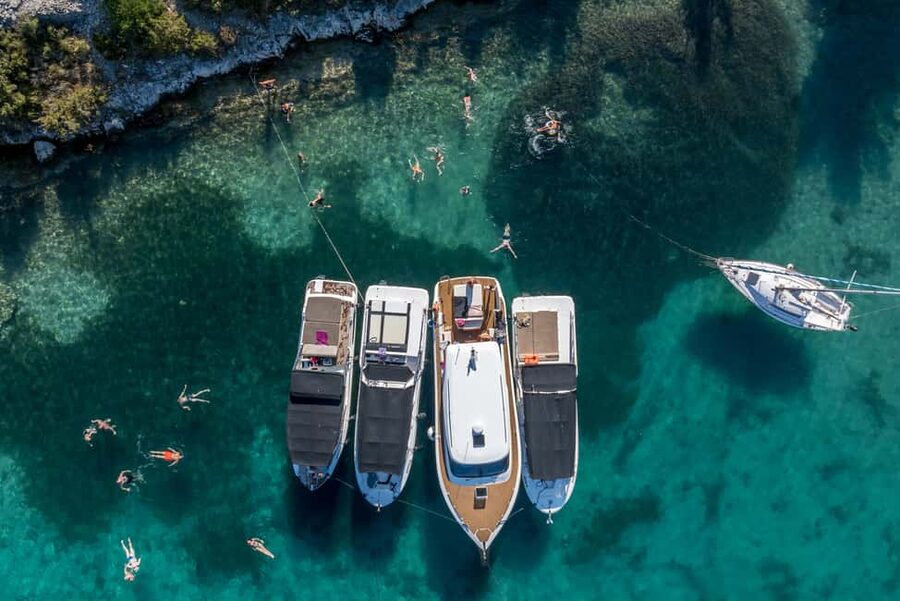 Split or Trogir: Blue Cave, Vis, and Hvar Speedboat Day Trip - Stiniva Cove, a photo stop with conditions