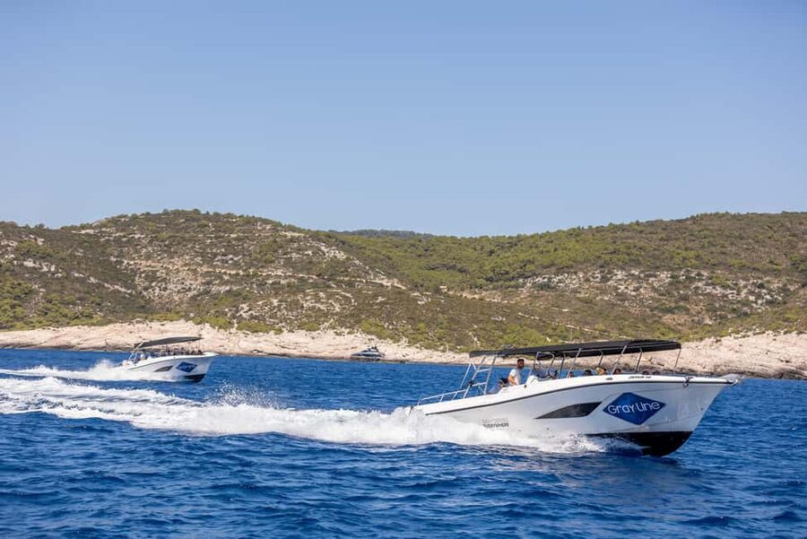 Split or Trogir: Blue Cave, Vis, and Hvar Speedboat Day Trip - Swimming and snorkeling at Veliki Budikovac