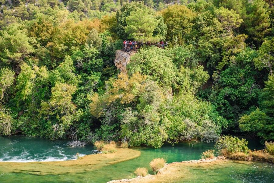 Split/Trogir: Krka National Park Day Trip with Wine Tasting - Skradin: swim, wander, or slow down