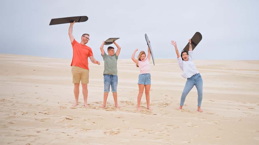 Sydney: Port Stephens Dolphin Cruise & Sandboarding Day Trip - Lunch with the group
